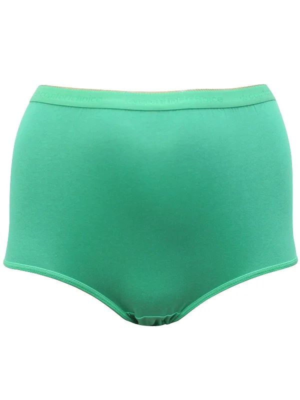 100% Cotton Pull On Full Brief Green