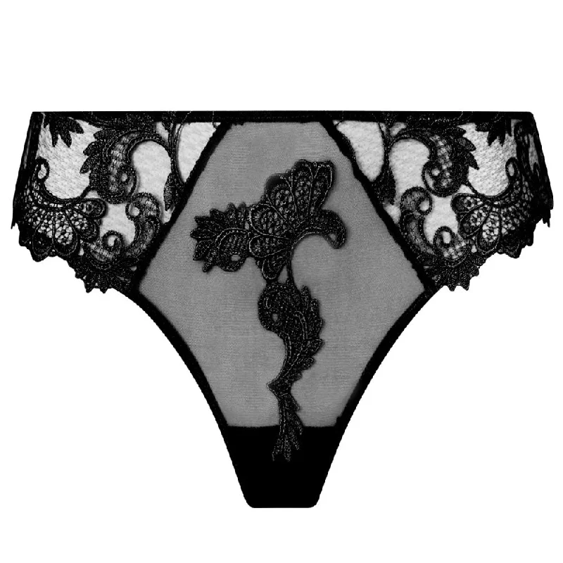 Lise Charmel 'Dressing Floral' Black Italian Brief