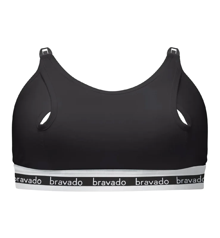 BRAVADO! DESIGNS Clip and Pump Hands-Free Nursing Bra ACCESSORY (9301V) - Black