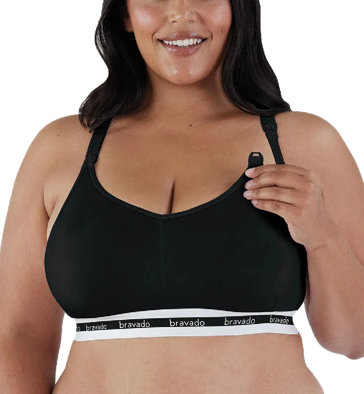 BRAVADO! DESIGNS Full Cup EXTENDED Original Nursing Bra (1016V) - Black