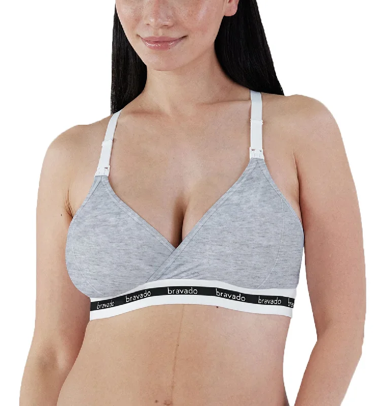 BRAVADO! DESIGNS Original Pumping and Nursing Bra (12006V) - Dove Heather