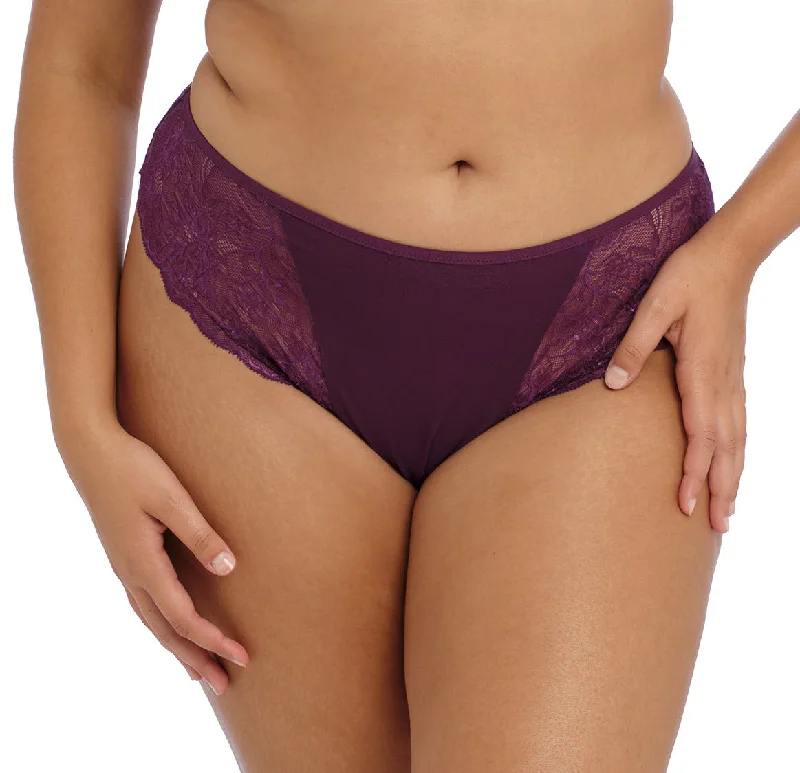 Elomi Brianna Blackberry Lace Thong Panty 8087