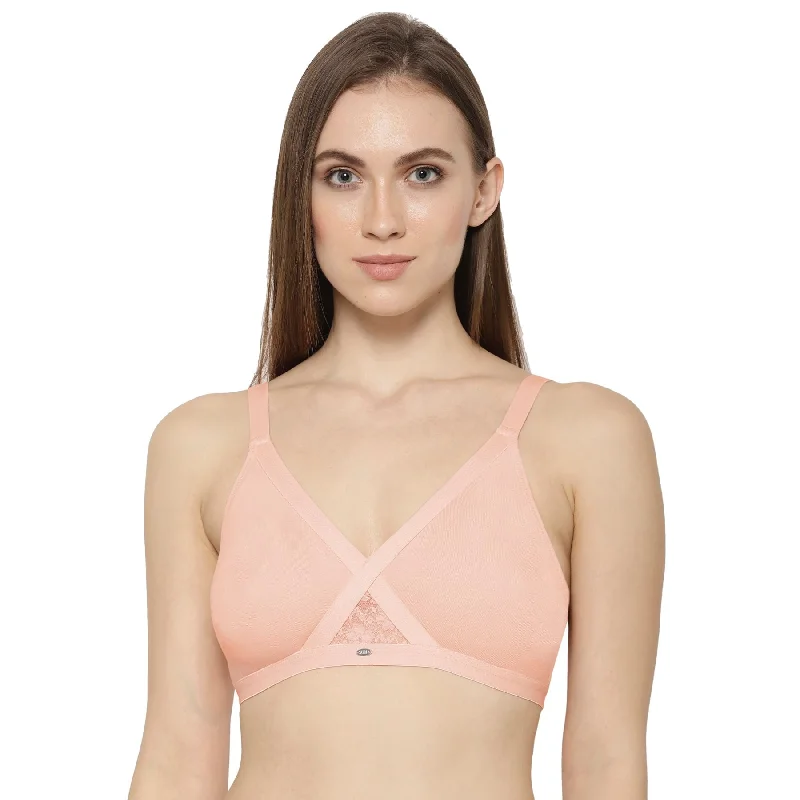 Full coverage cross over non padded non wired bra-CB-405