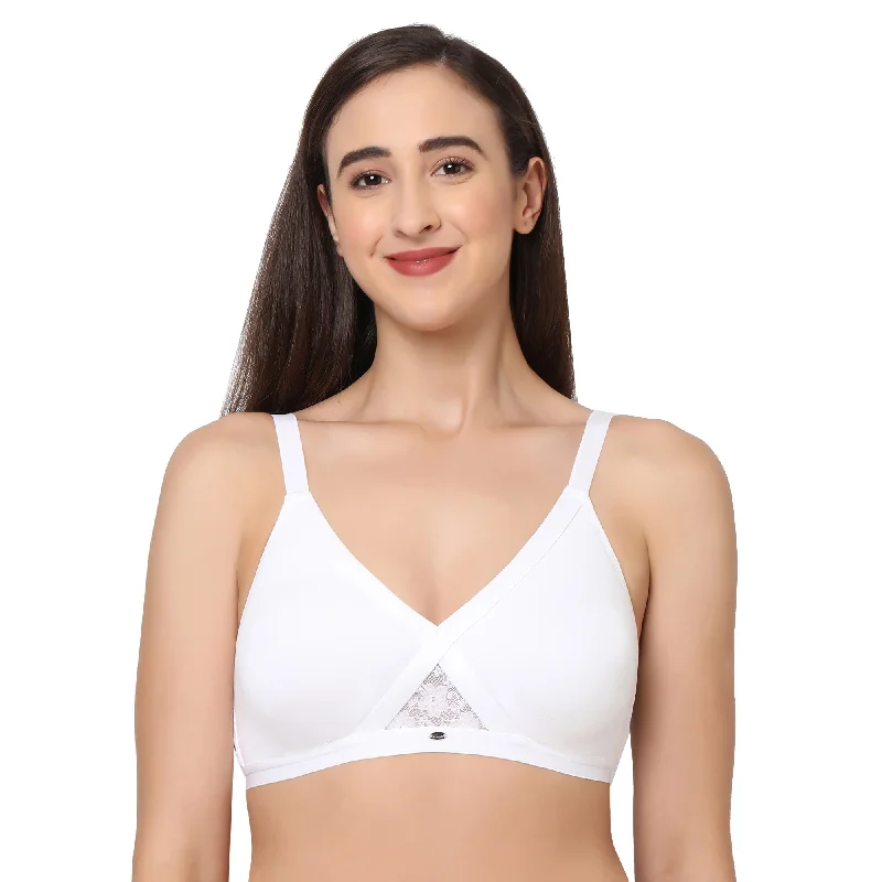 Full coverage cross over non padded non wired bra-CB-405