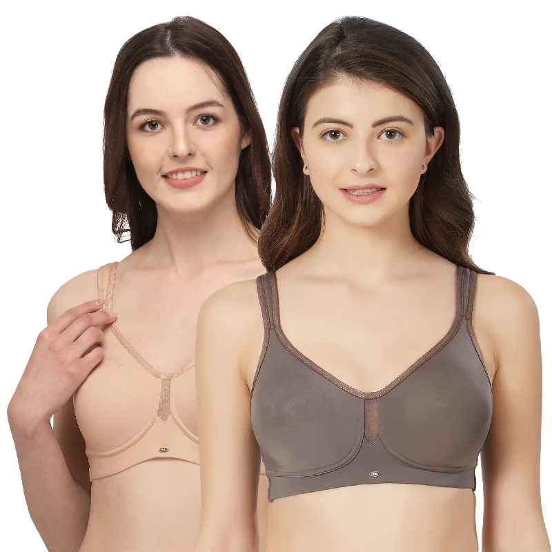 Full Coverage Minimizer Non Padded Non Wired Bra (Pack Of 2) CB-328