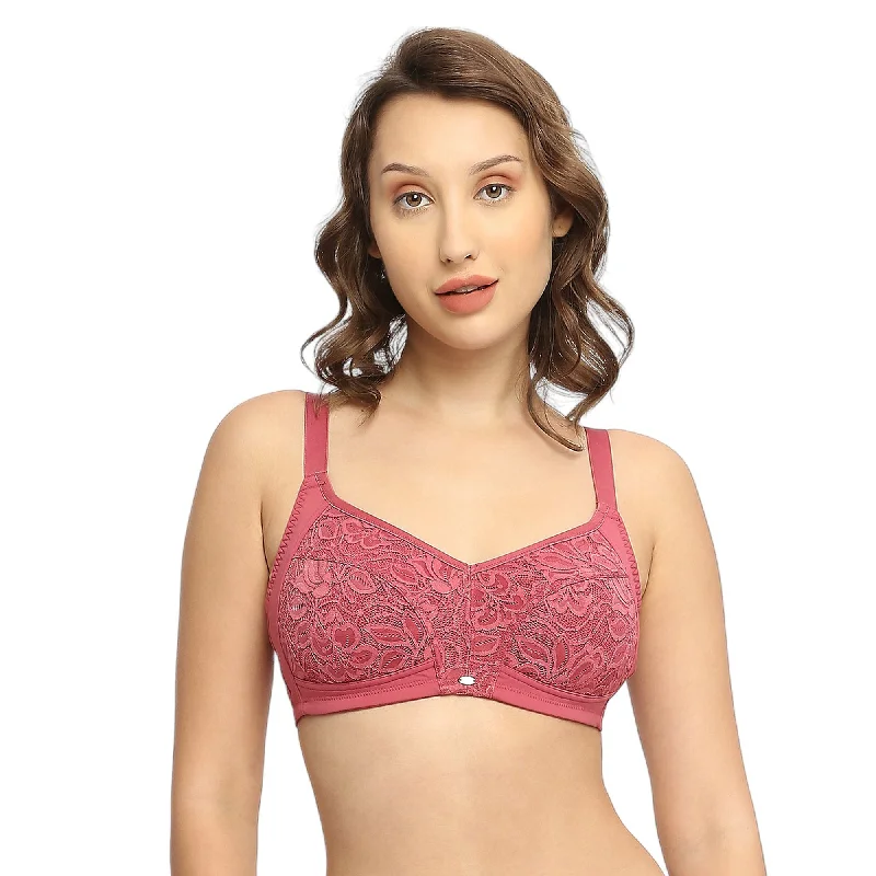 Full Coverage Non Padded Non Wired Lacy Bra-FB-709