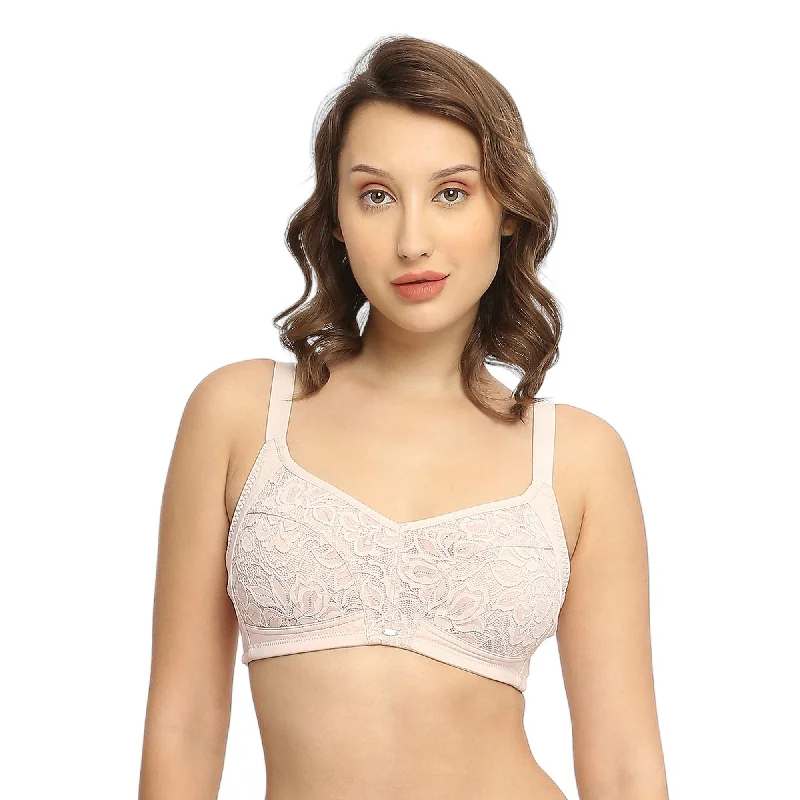 Full Coverage Non Padded Non Wired Lacy Bra-FB-709