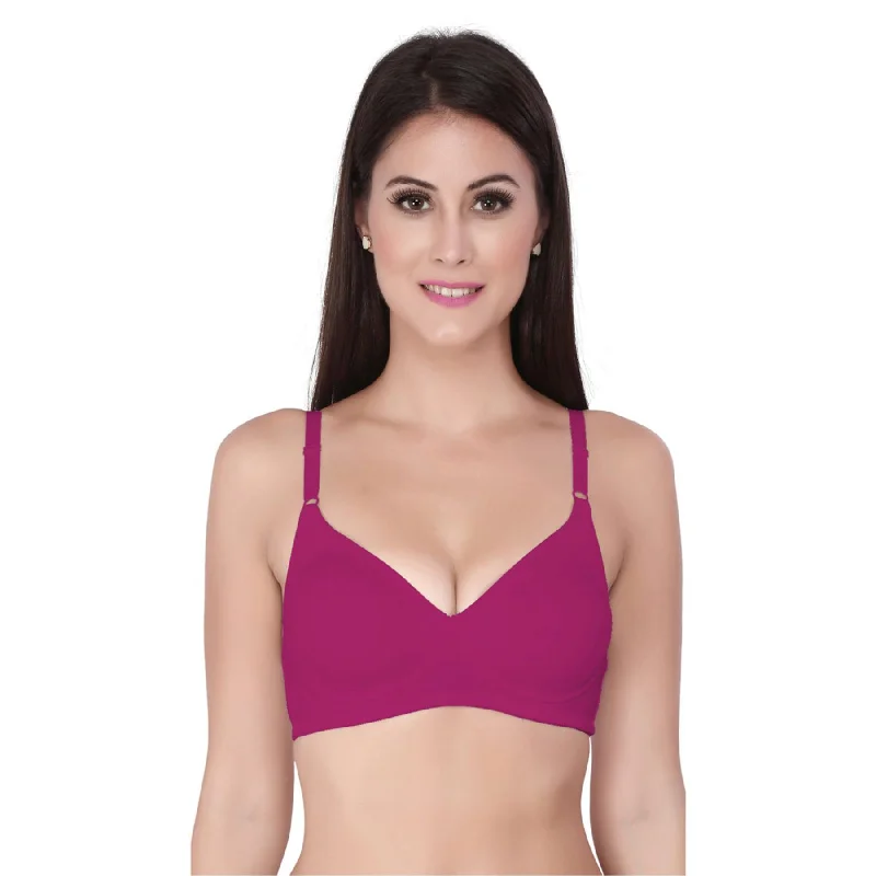 Medium Coverage Non Padded Non Wired Cotton Bra-CB-305