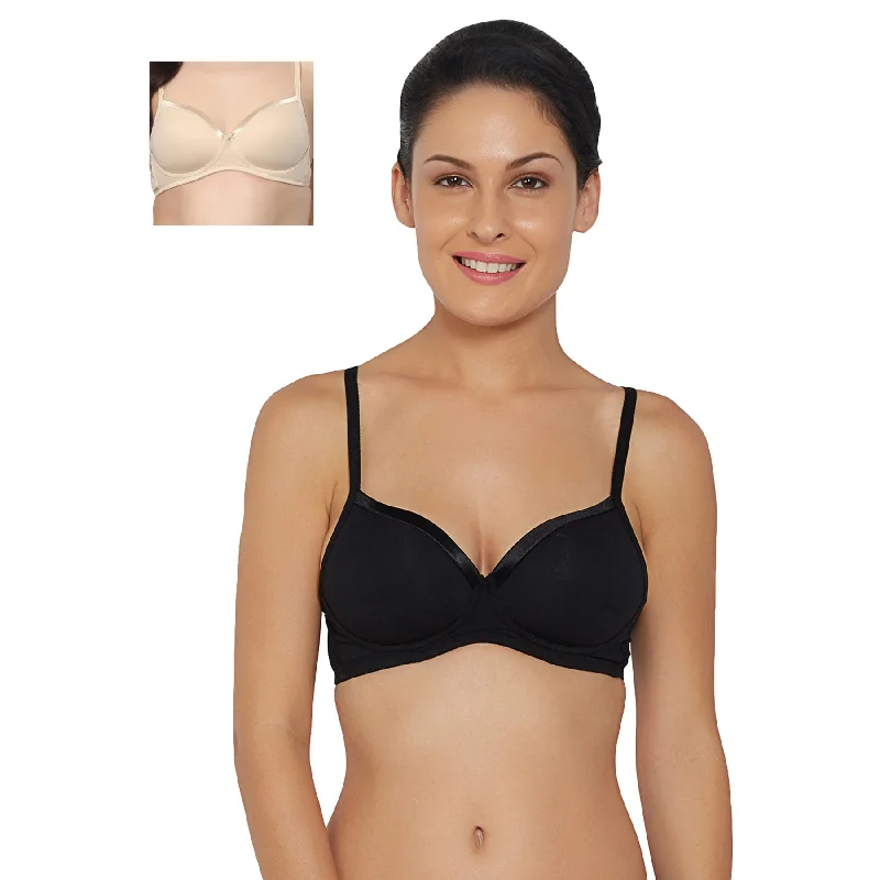 Medium Coverage Padded Non Wired T-shirt Bra (Pack of 2) CB-104