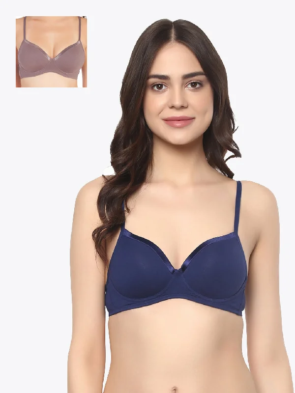 Medium Coverage Padded Non Wired T-shirt Bra (Pack of 2) CB-104