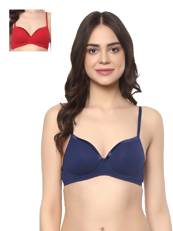 Medium Coverage Padded Non Wired T-shirt Bra (Pack of 2) CB-104