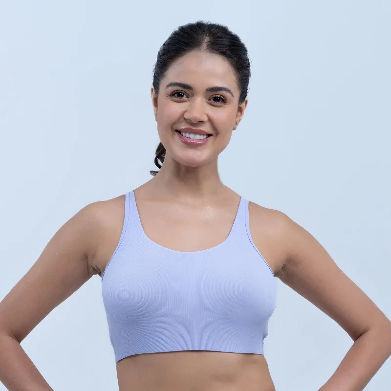 Removable Cups Non-Wired Full Coverage Low Impact Slip On Sports Bra