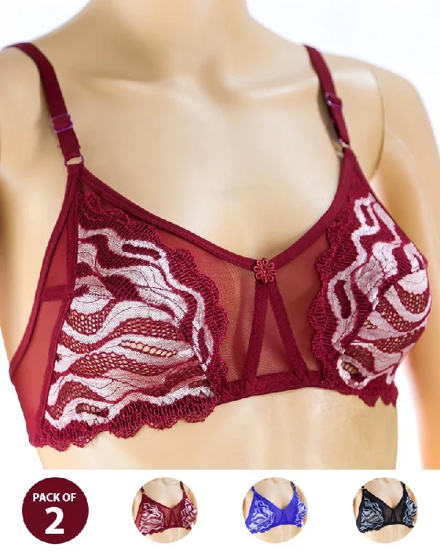 Pack of 2 Madam Bra - Limca - Non Padded Bra - Non Wired Bra