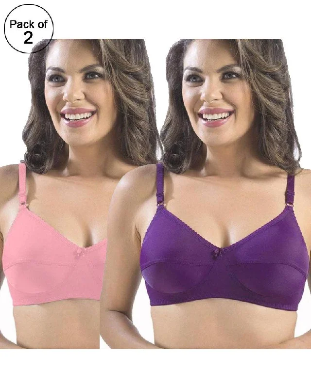 Pack of 2 -  Sonari Loreal Bra - Non Padded Non Wired - Imported Bra - Random Colors