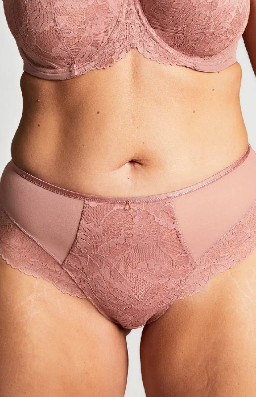 Panache Radiance Ash Rose Mid Rise Brief Panty 10464