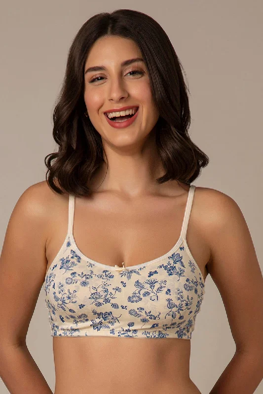 Daily Support Non Padded Non-Wired Cotton Bra - Floral Print