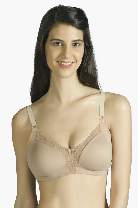 Minimiser Non-Padded Non-Wired Bra - Sandalwood