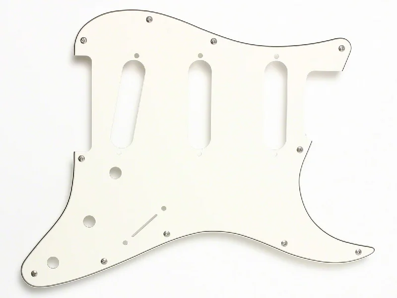 Kit, Fender Pickguard, 3-Ply Parchment, Parchment Accessory Kit, Stainless Hardware