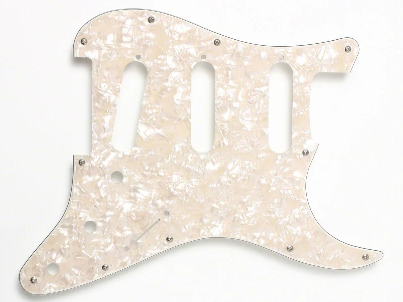 Kit, Fender Pickguard, Aged White Pearloid, Parchment Accessory Kit, Stainless Hardware