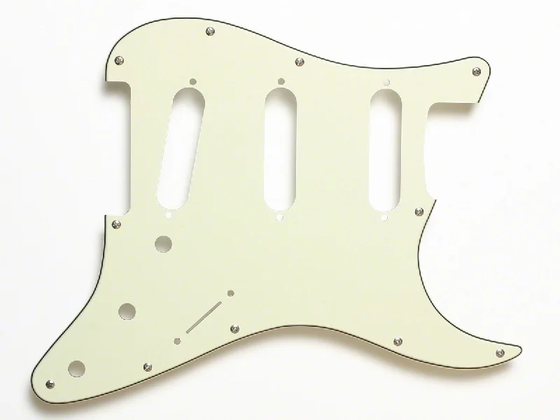 Kit, Fender Pickguard, Mint Green, Aged White Accessory Kit, Stainless Hardware