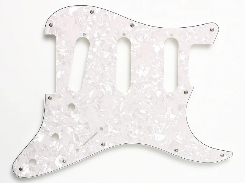 Kit, Fender Pickguard, White Pearloid, White Accessory Kit, Stainless Hardware