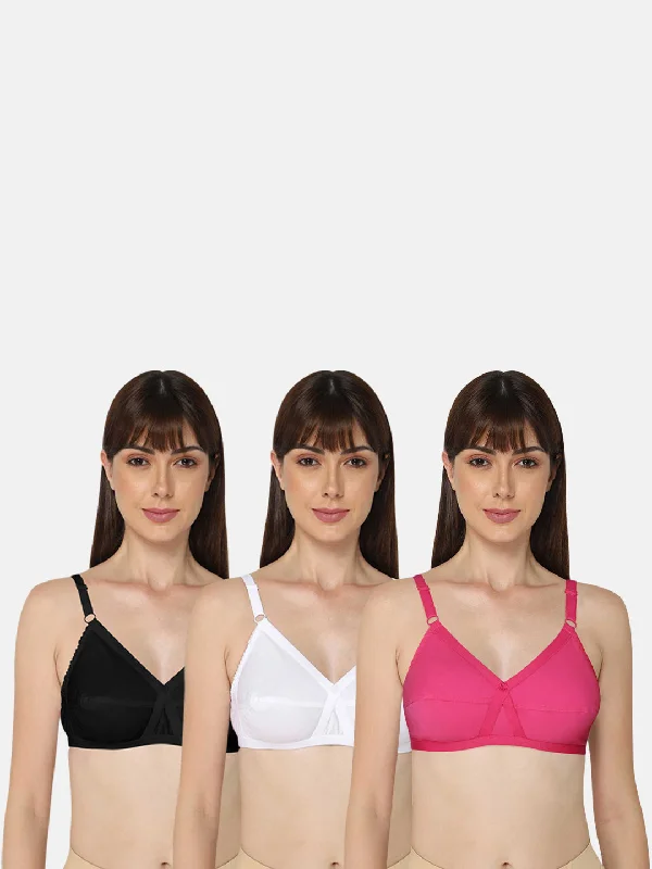 Naidu Hall Heritage Cross Bra Special Combo Pack – Supportive and Stylish Bras for All-Day Comfort (C38)