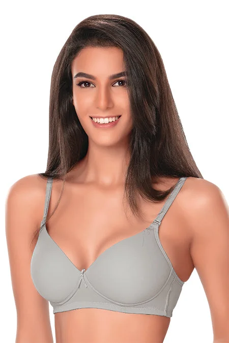 1242  Non Padded T-Shirt  Bra Grey