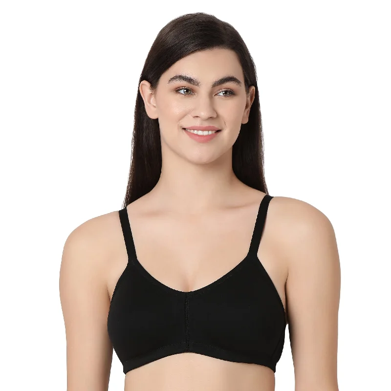 1258  Non Padded T-Shirt  Bra Black