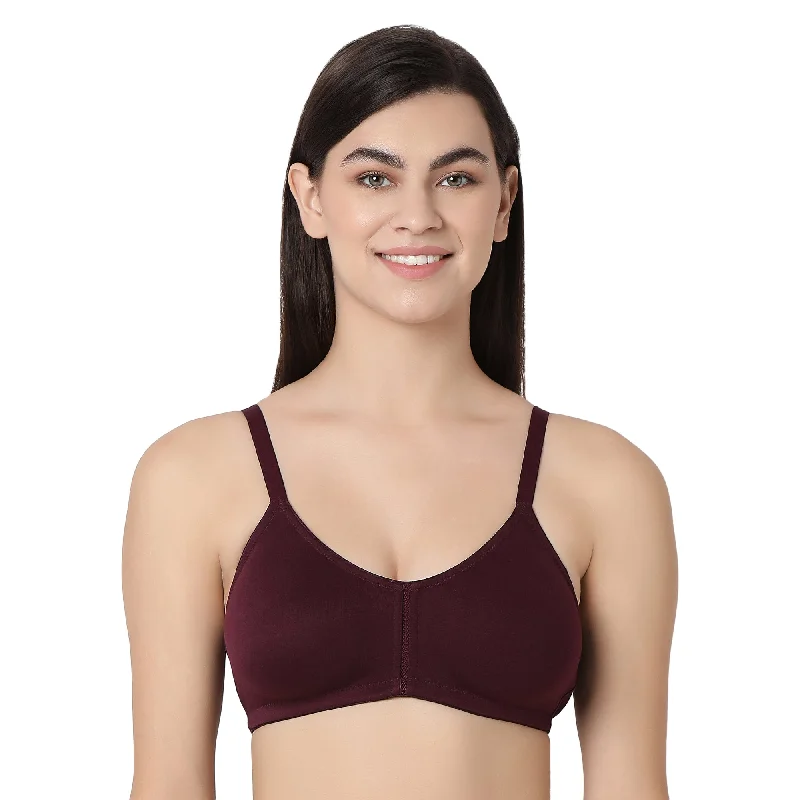 1258  Non Padded T-Shirt  Bra Wine