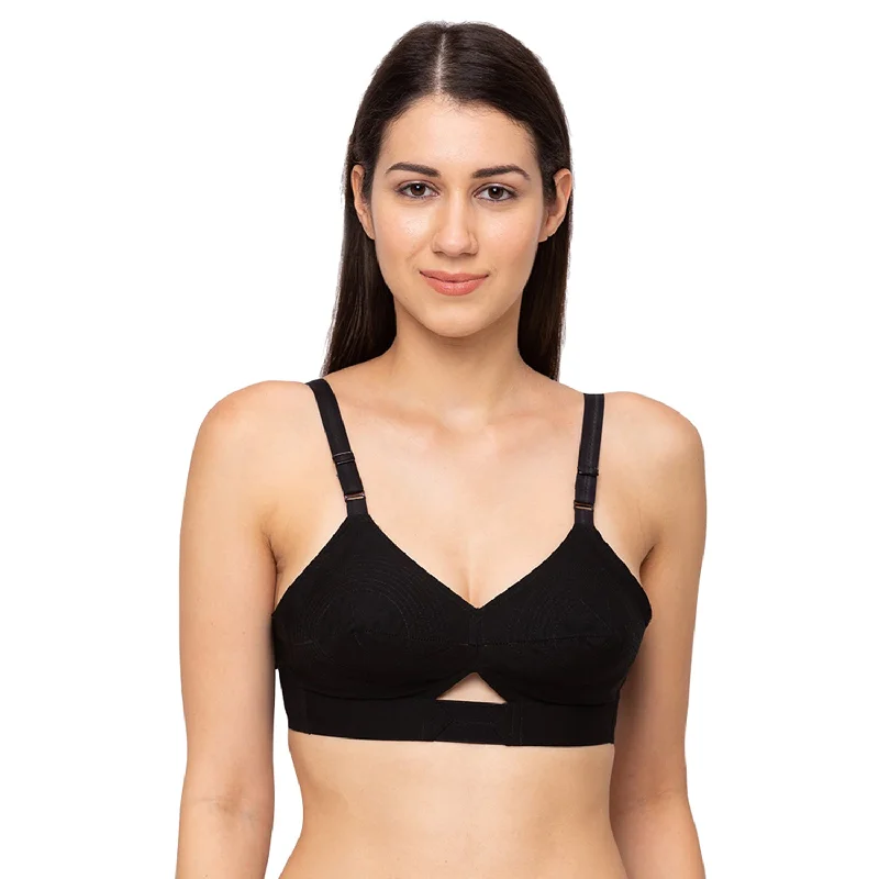 Dream s/s-Cotton Plain Bra  Black