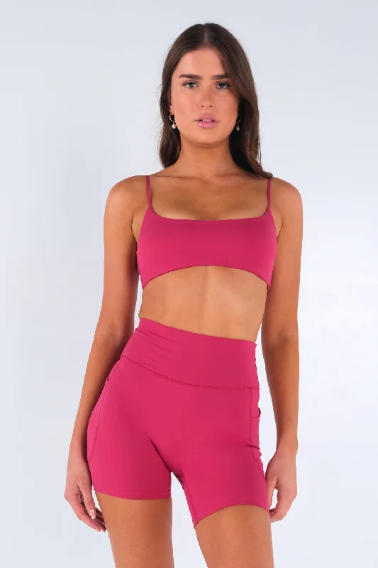 Luxe Sports Bra - Raspberry