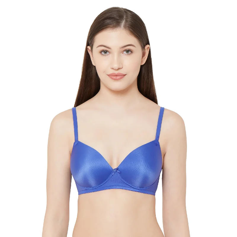 6378-Premium Plain Support Bra Blue