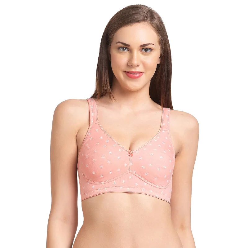 ROSE  7-Non Padded T-Shirt Minimizer Bra Peach