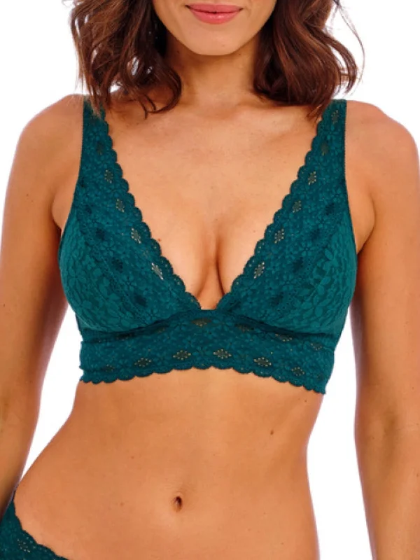 Halo Lace Soft Cup Bra - Dark Sea