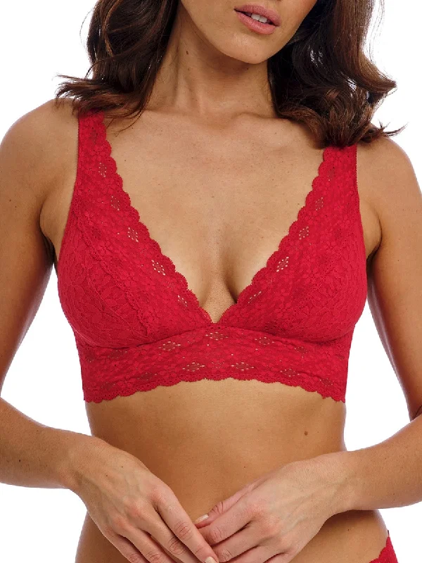 Halo Lace Soft Cup Bra - Equestrian Red