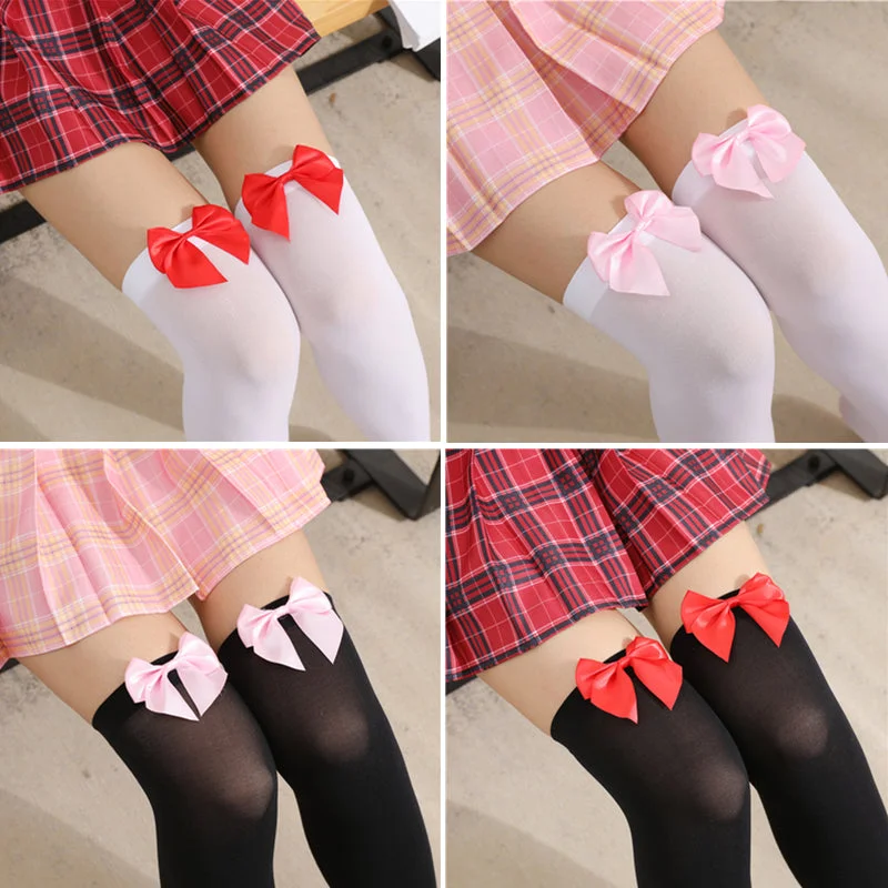 Bowknot over knee socks PL20573