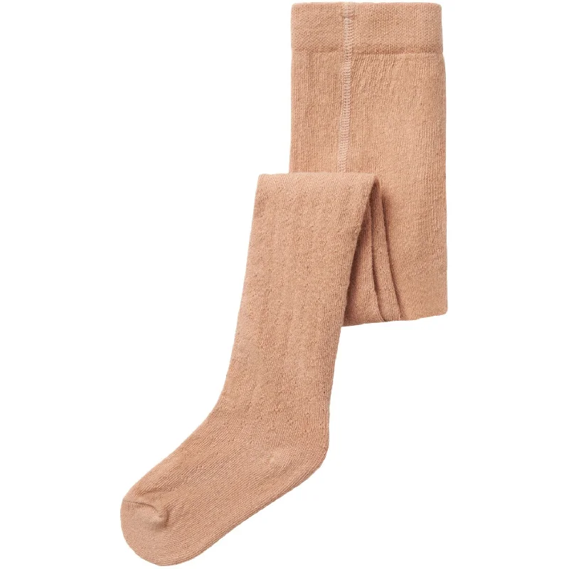 Lil'Atelier Rugby Tan Ilso Ana Pointelle Tights