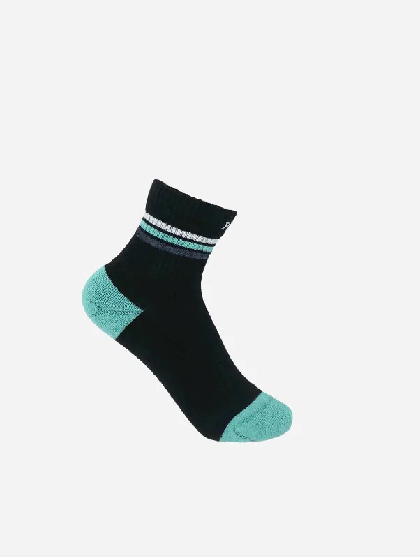 Quarter Crew Women's Organic Cotton Trainer Socks | Black