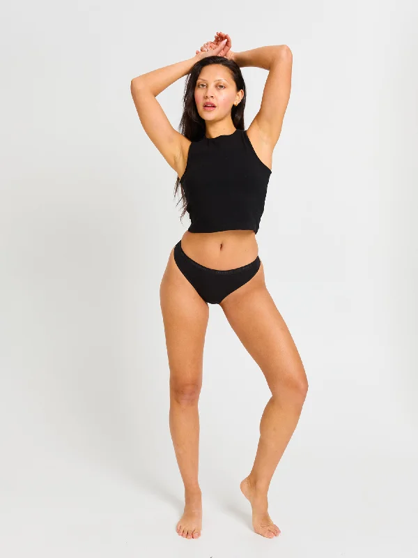 Basic Thong Light-Moderate Black