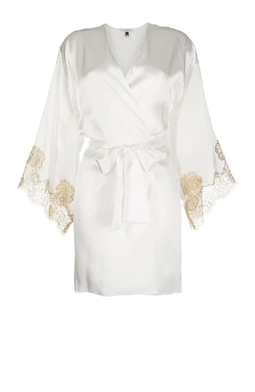 Gina Silk and Lace Short Kimono