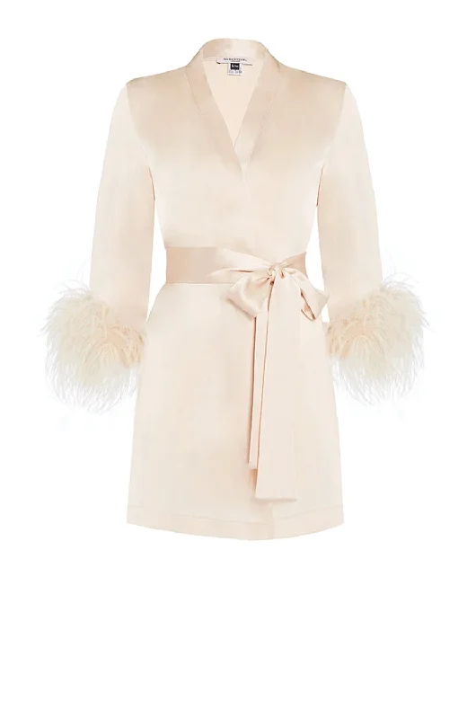 Mia Feather Trim Robe