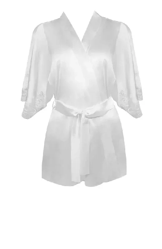 Signature Lace Silk Robe